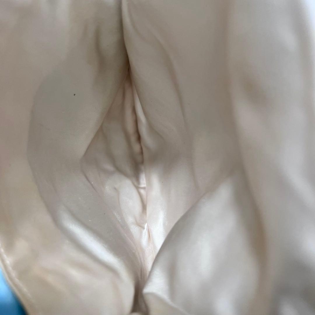 【美品】メタルビーズ刺繍 /デリカビーズ・フリンジ/ビーズバッグ/ハンドバッグ