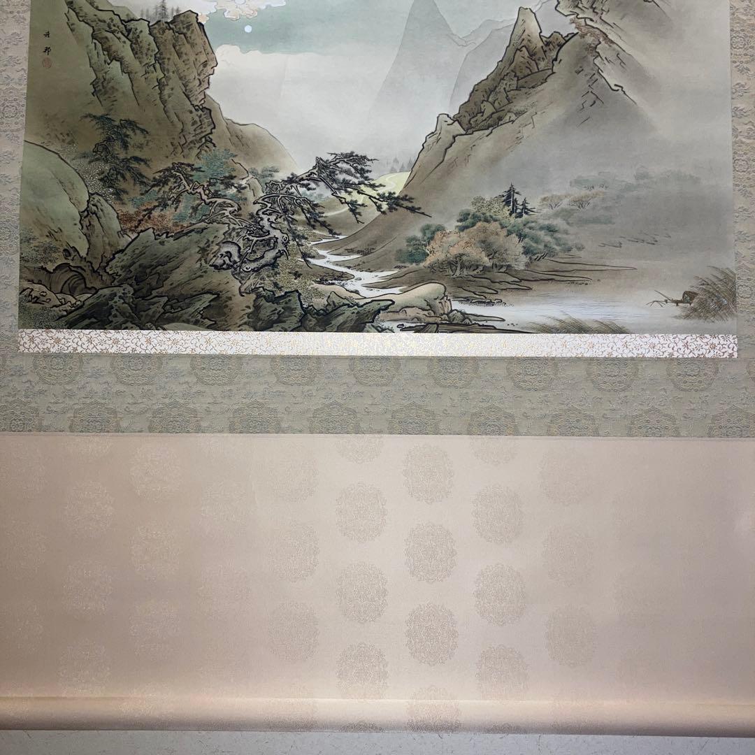 掛軸　月夜山水　橋本雅邦　限定250部 和 床の間 インテリア 飾り