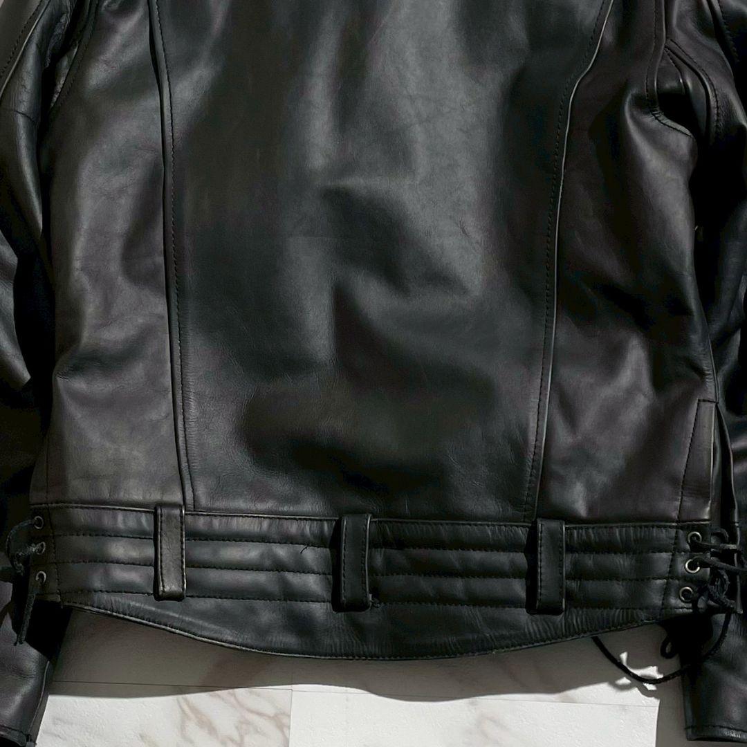 リューグーレザーズ ライダース 牛革 ライナー脱着 G-1 中綿 ブラック XL