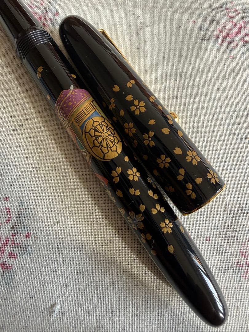 パイロット蒔絵万年筆、御所車