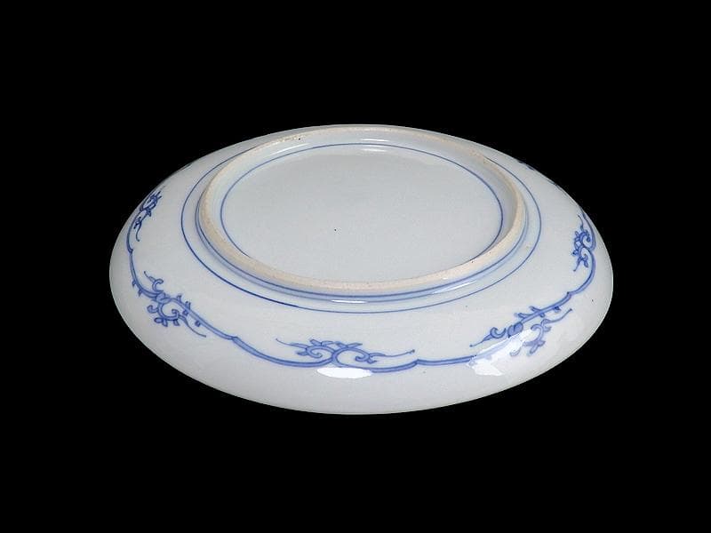 大聖寺伊万里　金襴手 花鳥紋に鳳凰の図　8寸皿　C777 AS-fbtw