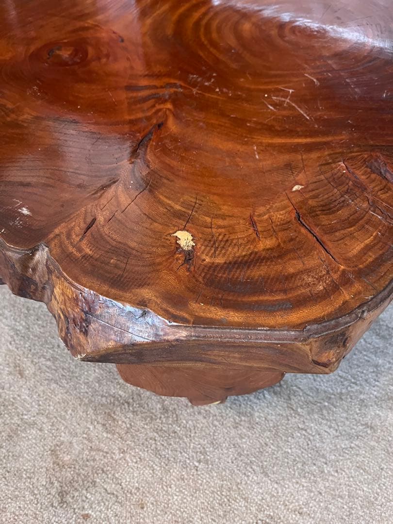 アンティーク　座卓　天然木　自然な木の形　レトロ　和風