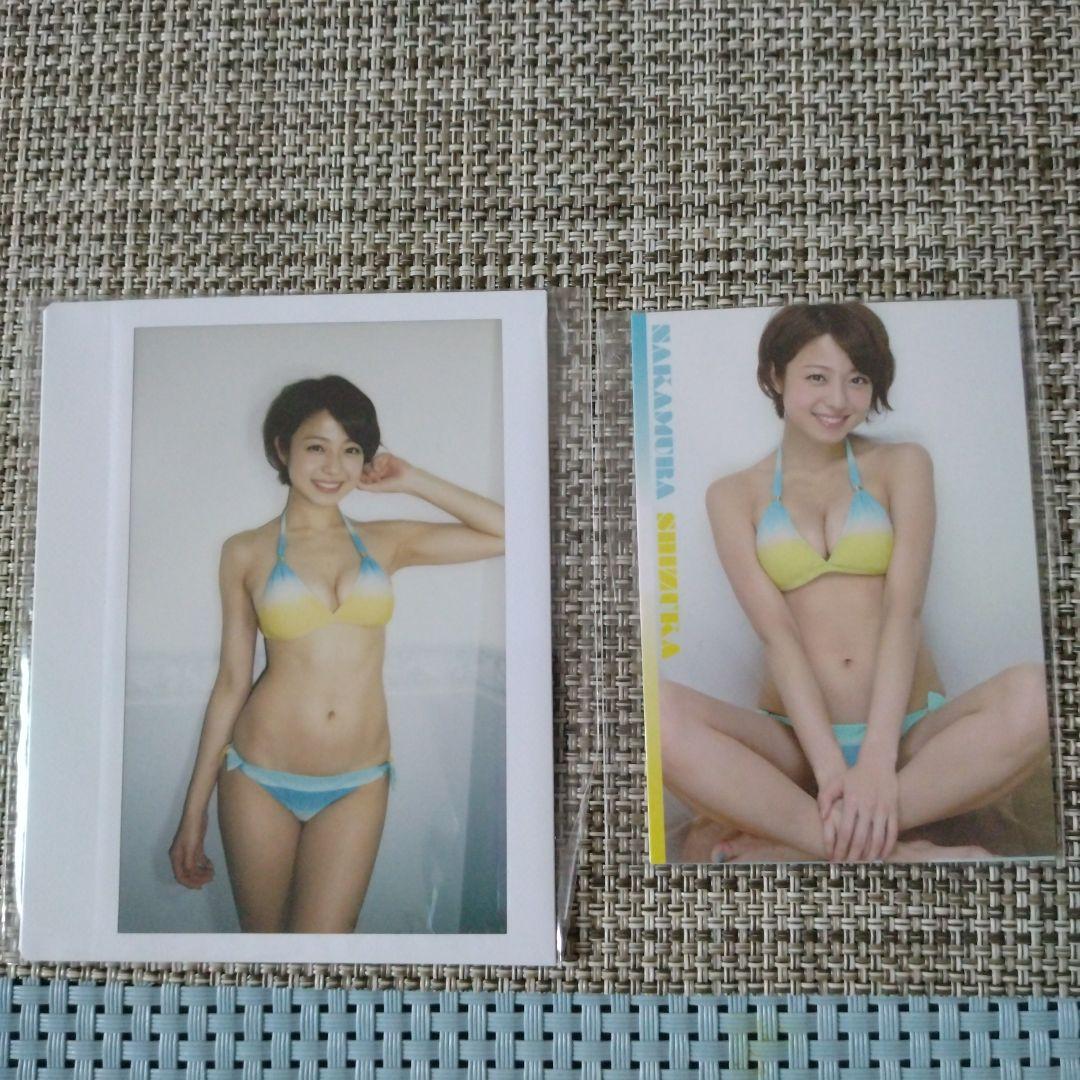 中村静香 ビキニワイドチェキ、トレカセット