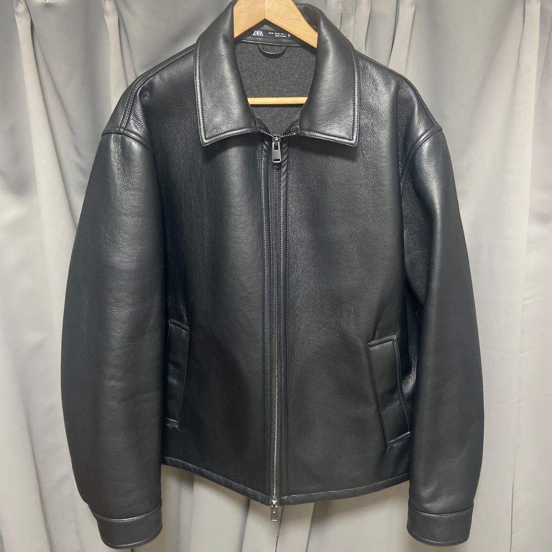 ZARA ザラ　フェイクレザージャケット　XLサイズ