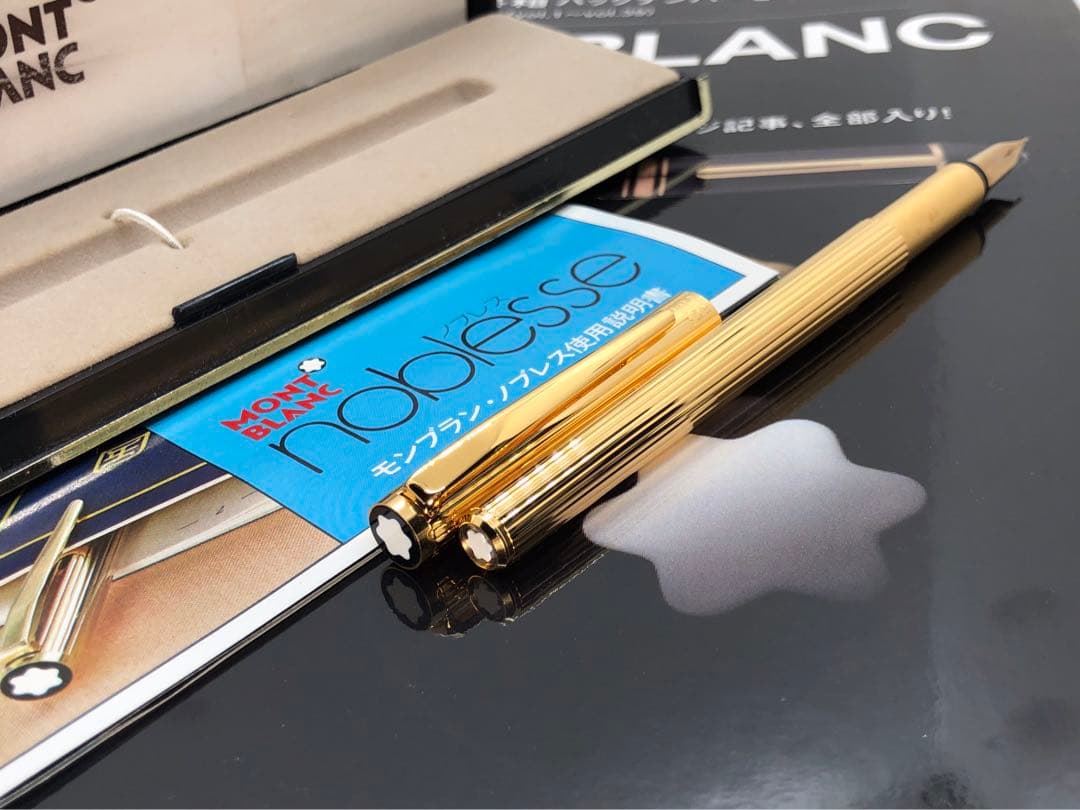 ※お宝未使用！金運を呼ぶ総金張り価値の高い逸品！No1147ノブレス★モンブラン