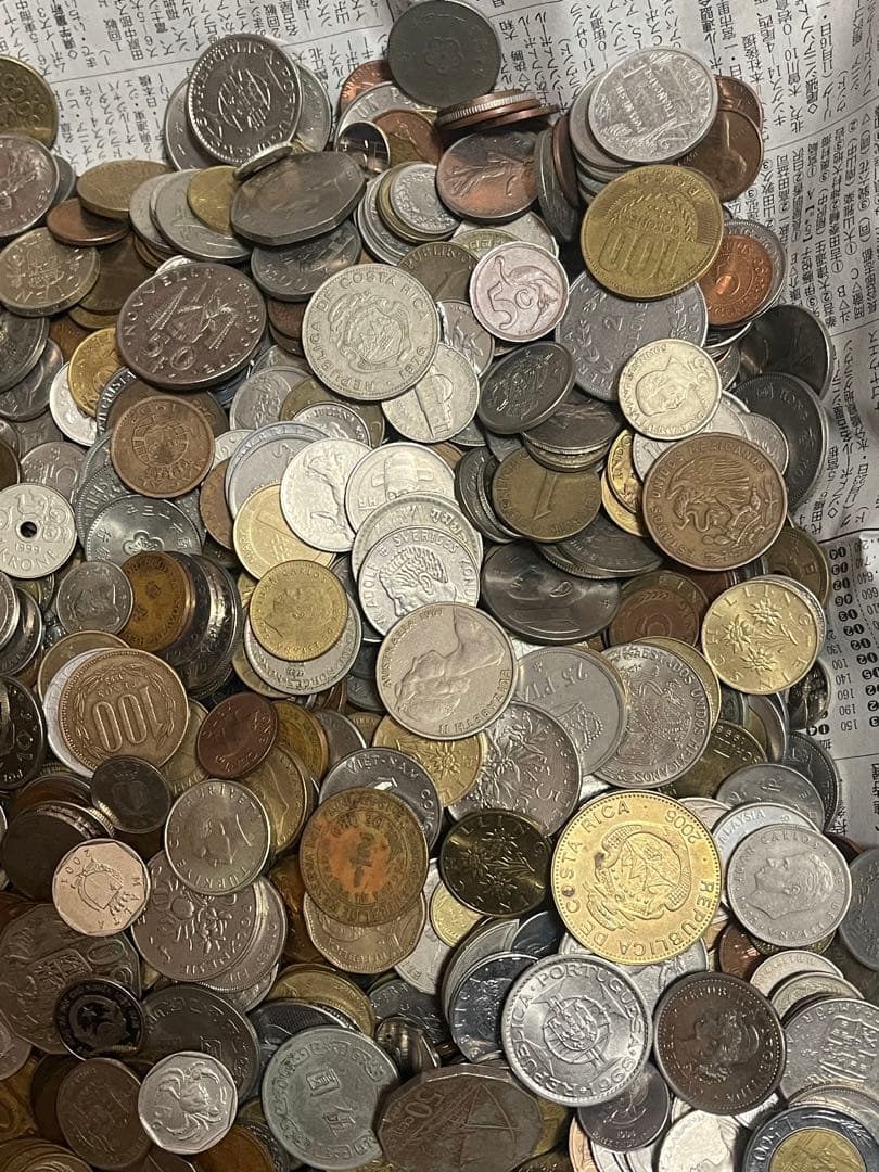 5.2キロ まとめて 素材用 外国 硬貨 古銭 貨幣 アメリカ イギリス