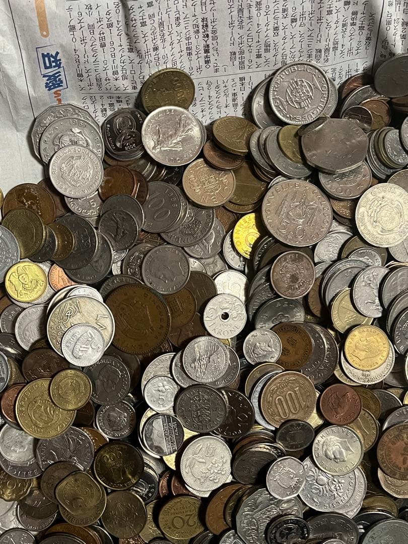 5.2キロ まとめて 素材用 外国 硬貨 古銭 貨幣 アメリカ イギリス