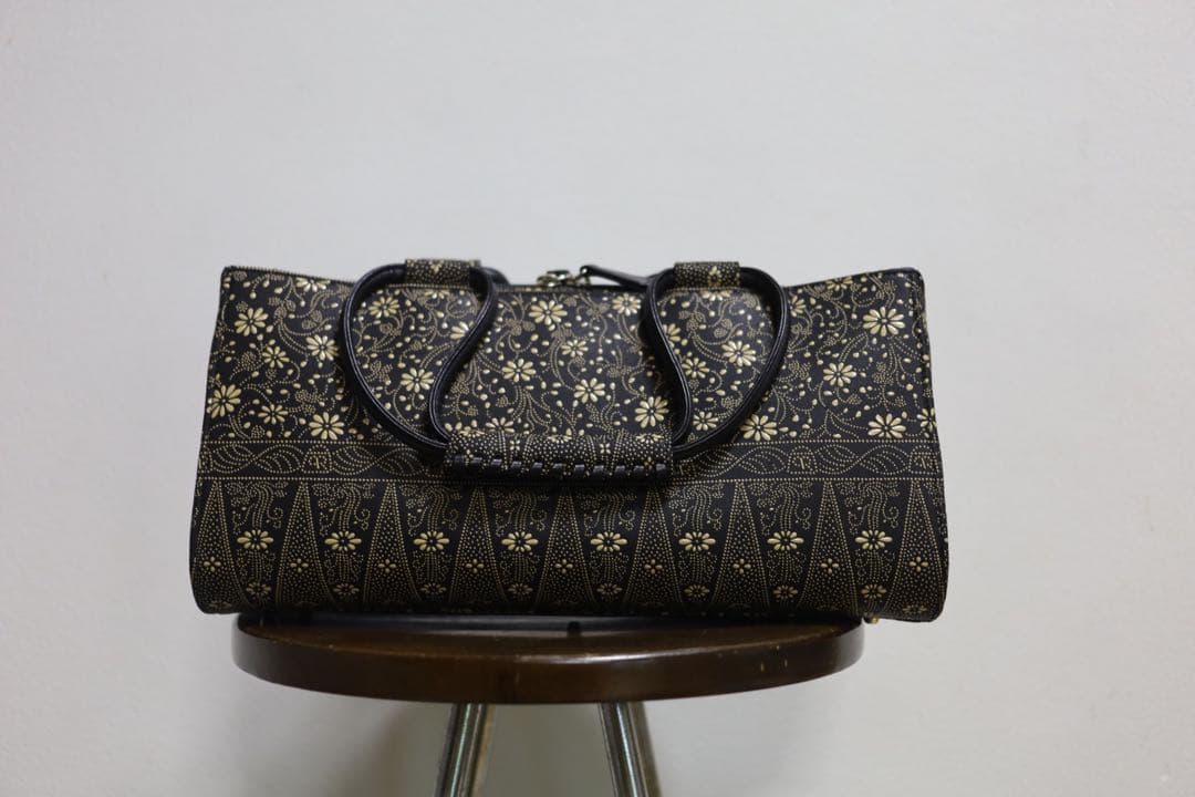 利休　印伝　ハンドバッグ