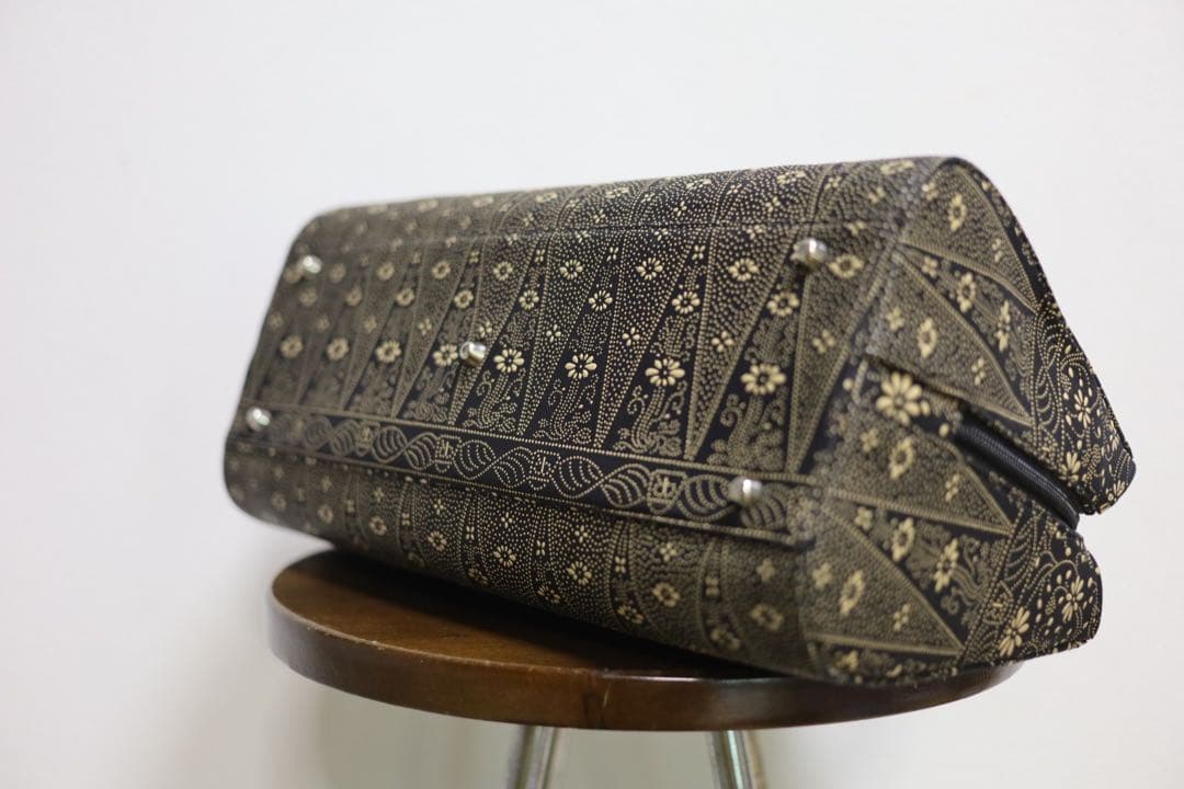 利休　印伝　ハンドバッグ