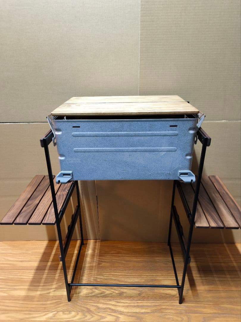 H&O テーブル 木製 金属製 組立 ウォールナット 新古品