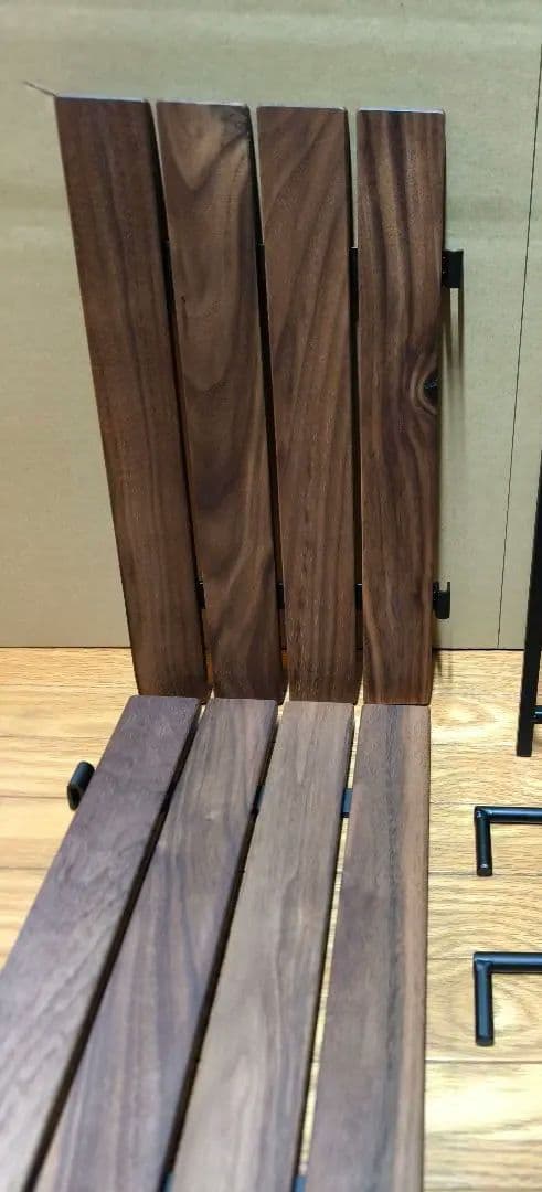 H&O テーブル 木製 金属製 組立 ウォールナット 新古品