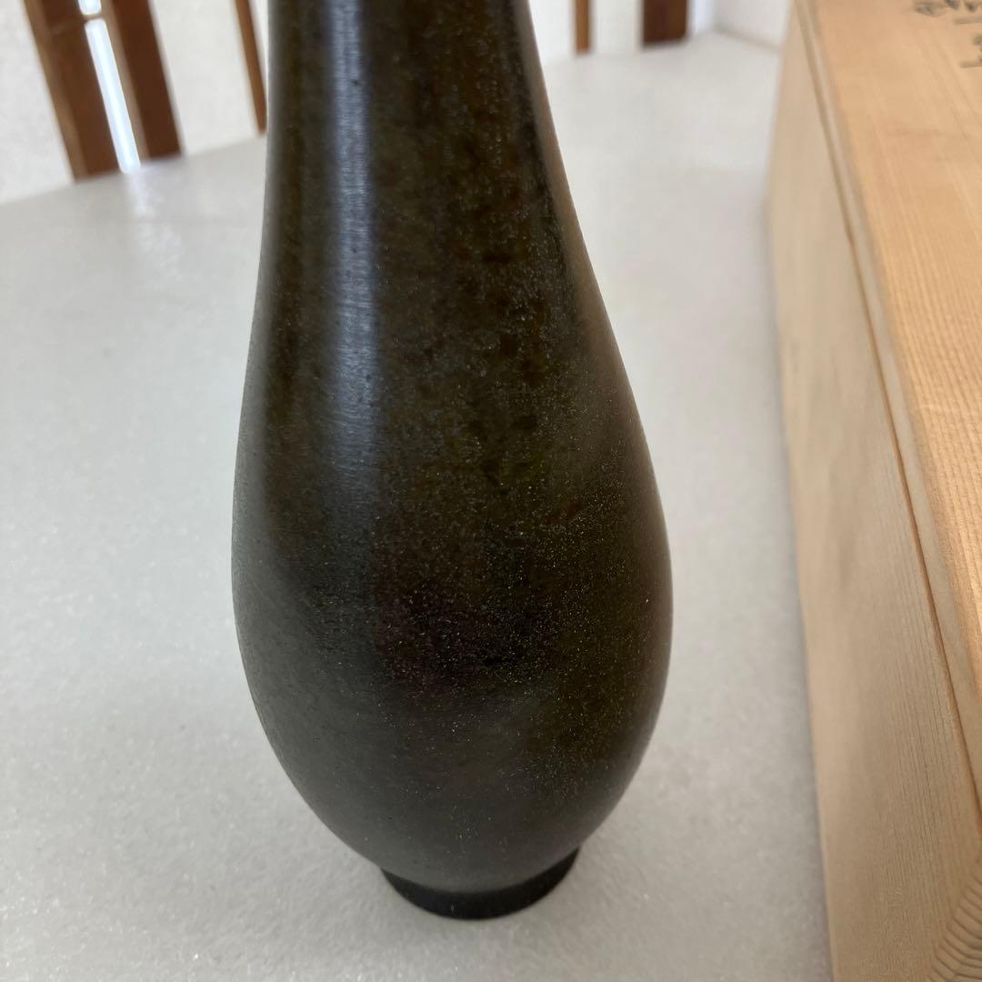 華道道具　花入　青銅つる首花入　N338HL