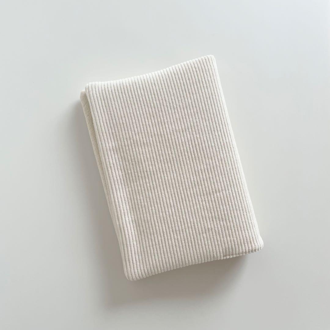 早い者勝ち　韓国　バインダー　カバー　貯金　現金管理　コーデュロイ　ホワイト