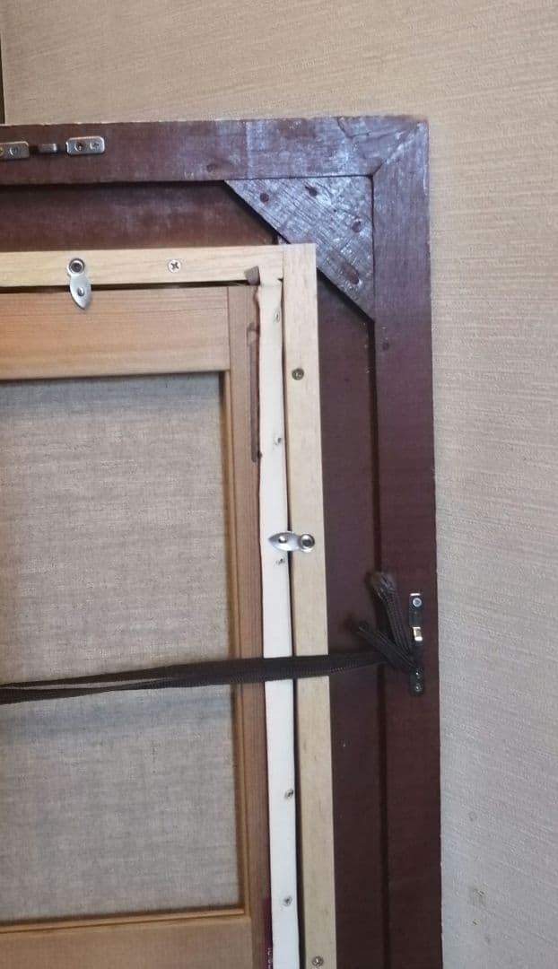 さく　　絵画　額縁　油彩画