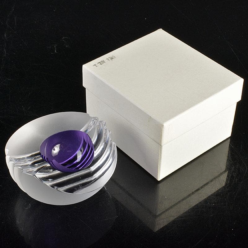 ガラス工芸　日本工芸会員　大槻洋介作　置物　V　R6828