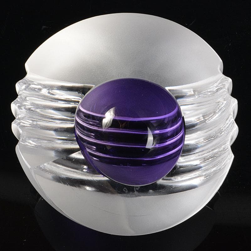 ガラス工芸　日本工芸会員　大槻洋介作　置物　V　R6828