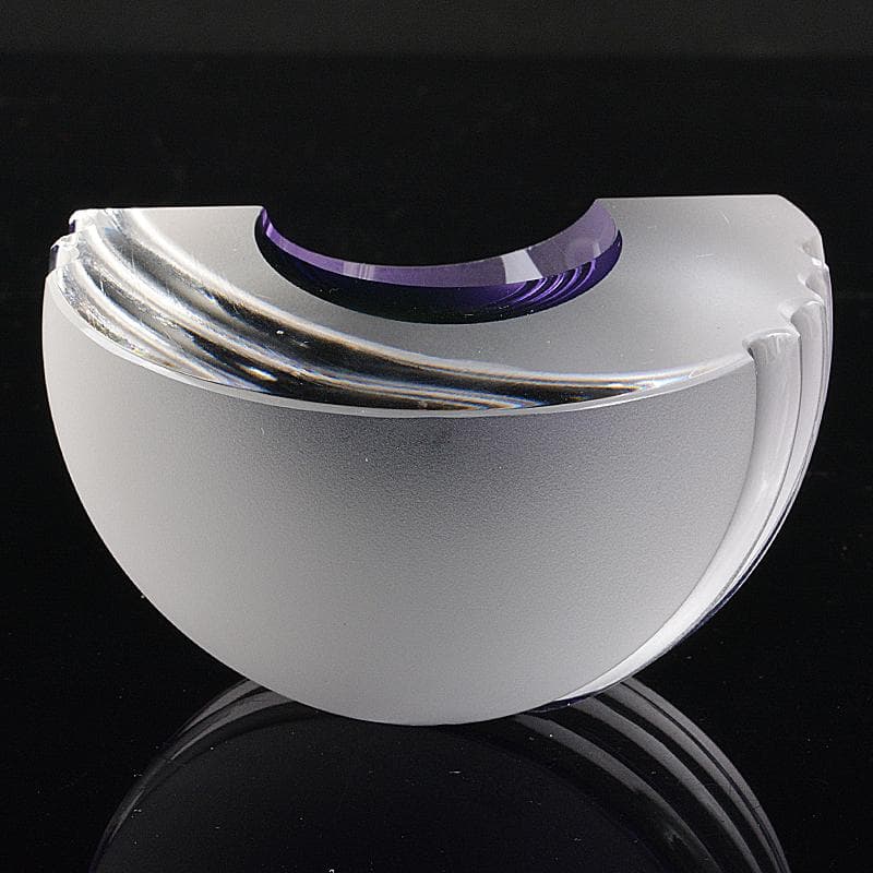 ガラス工芸　日本工芸会員　大槻洋介作　置物　V　R6828