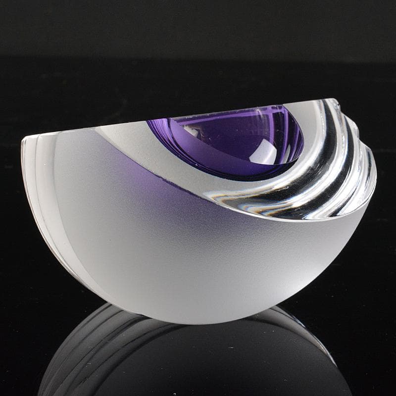 ガラス工芸　日本工芸会員　大槻洋介作　置物　V　R6828