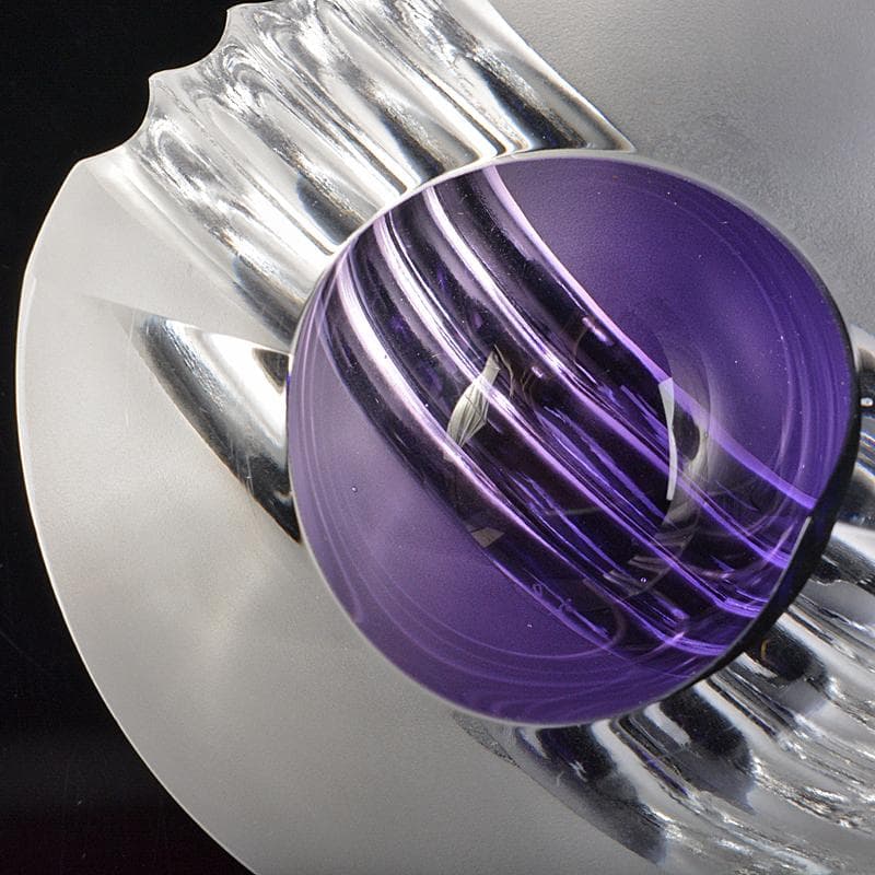 ガラス工芸　日本工芸会員　大槻洋介作　置物　V　R6828