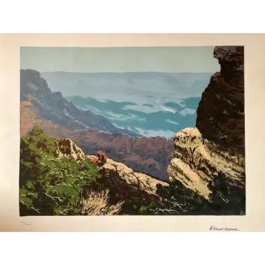 50年代　Robert Wood　ロバートウッド　シルクスクリーン　アート作品