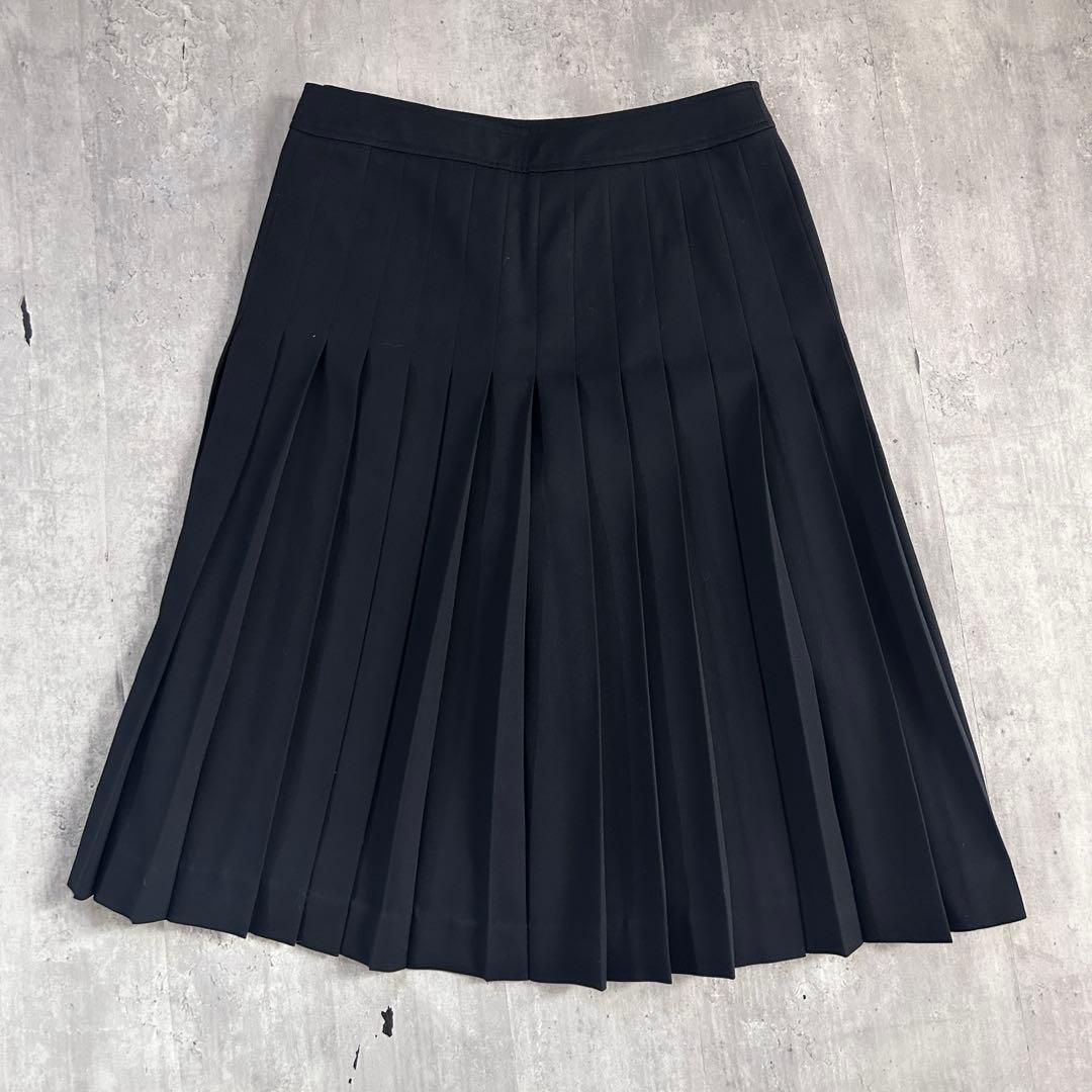 極美品 バーバリーロンドン ノバチェック プリーツスカート フレア 濃紺 金具