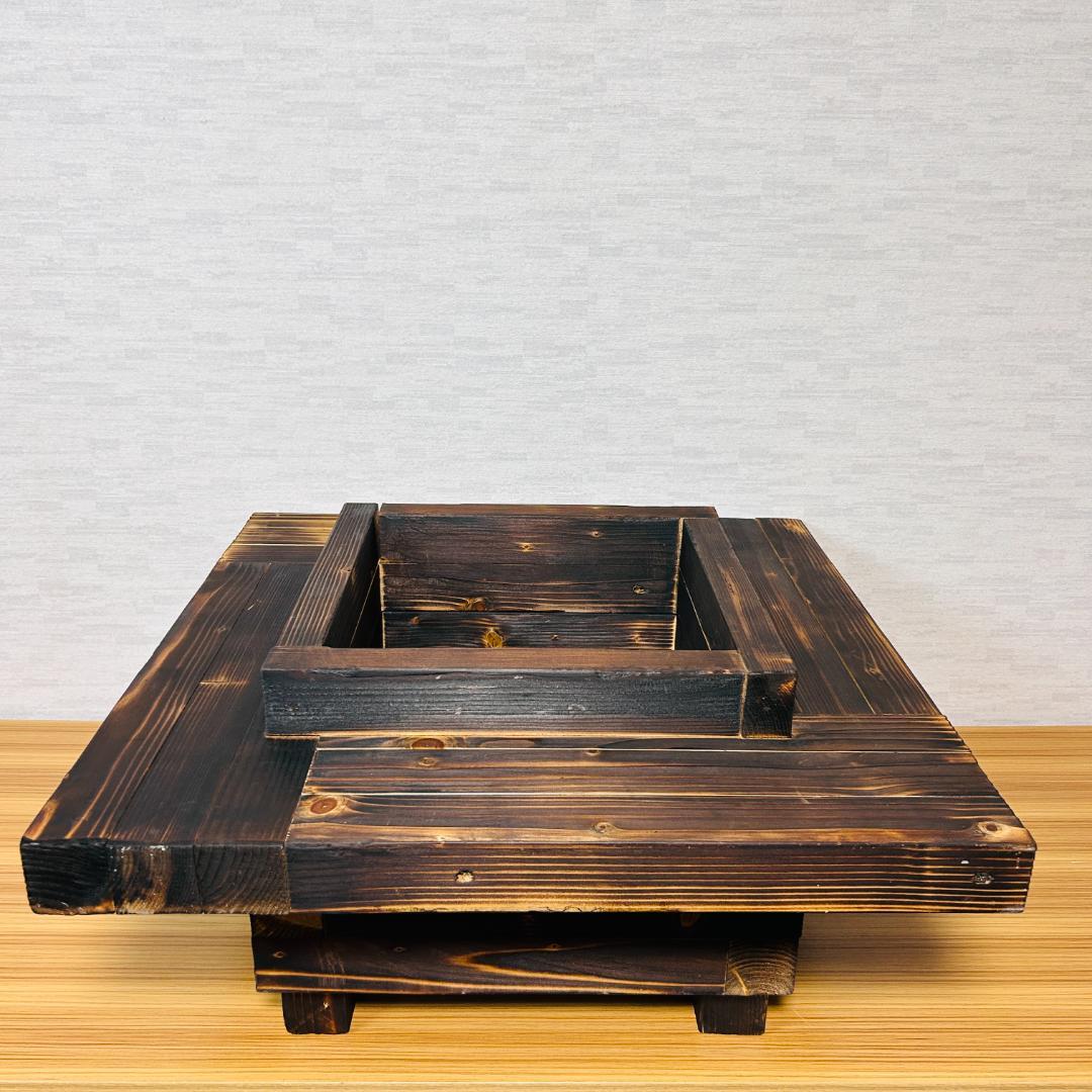 オバリサイン 「IRORI」 トドマツ製 囲炉裏テーブル 正方形