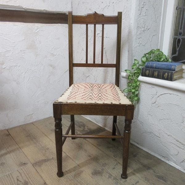 イギリス アンティークチェア 椅子 鋲打ち イス 店舗什器 英国 4105d
