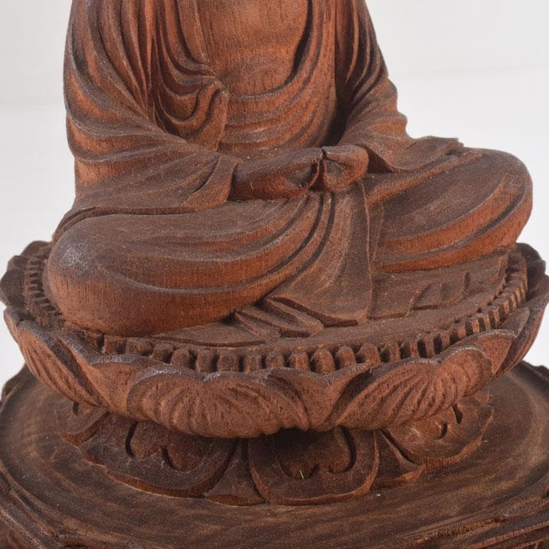 仏教美術　井波彫刻宗家　番匠屋刀　木彫　仏像　共箱　N　8371A