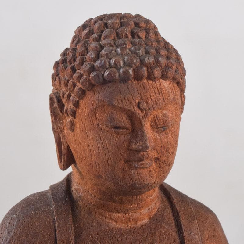 仏教美術　井波彫刻宗家　番匠屋刀　木彫　仏像　共箱　N　8371A