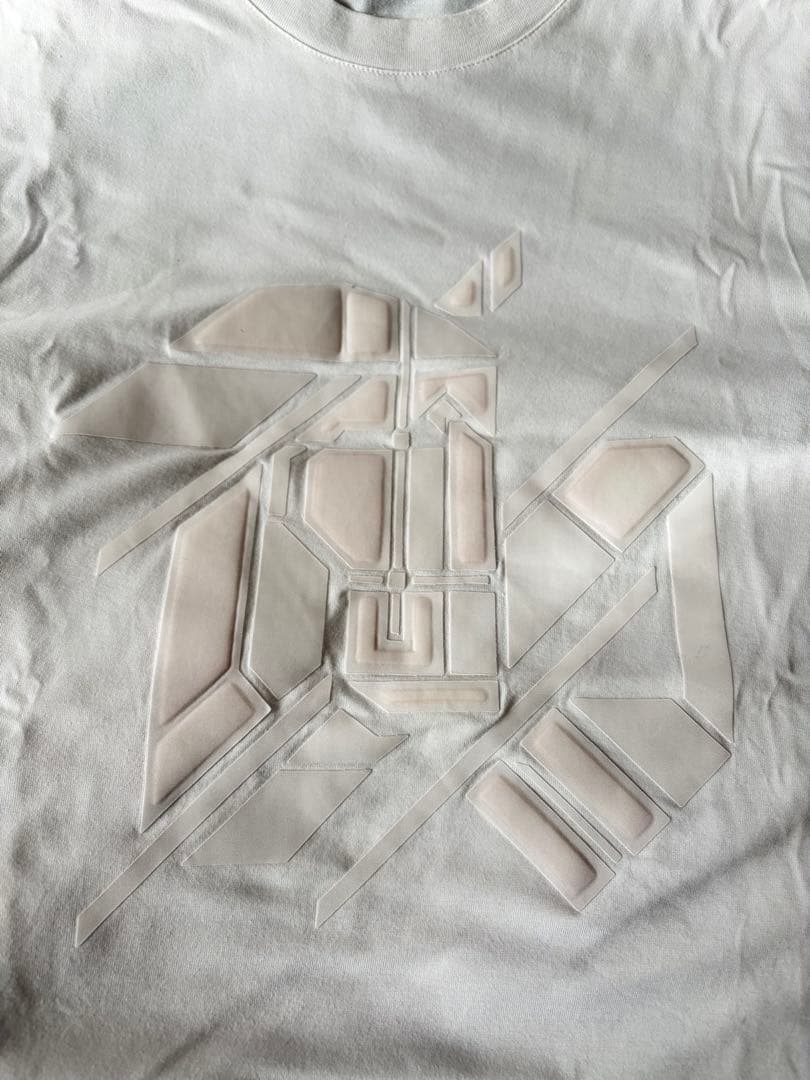 【メンズ】エルメス ホワイト シュヴォーアシンメトリー3D Tシャツ