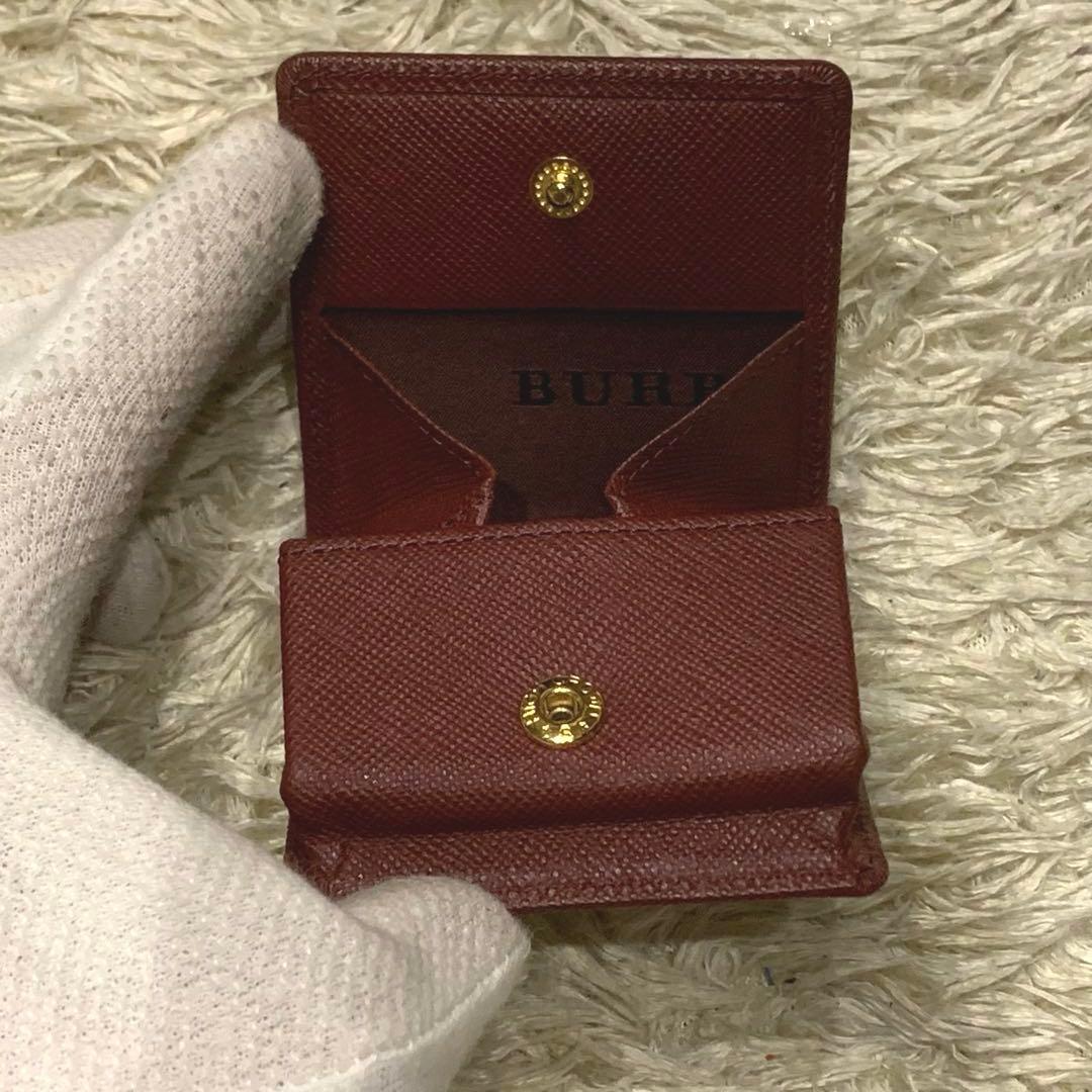 極美品✨バーバリー ノバチェック ケース サフィアーノ ボルドー