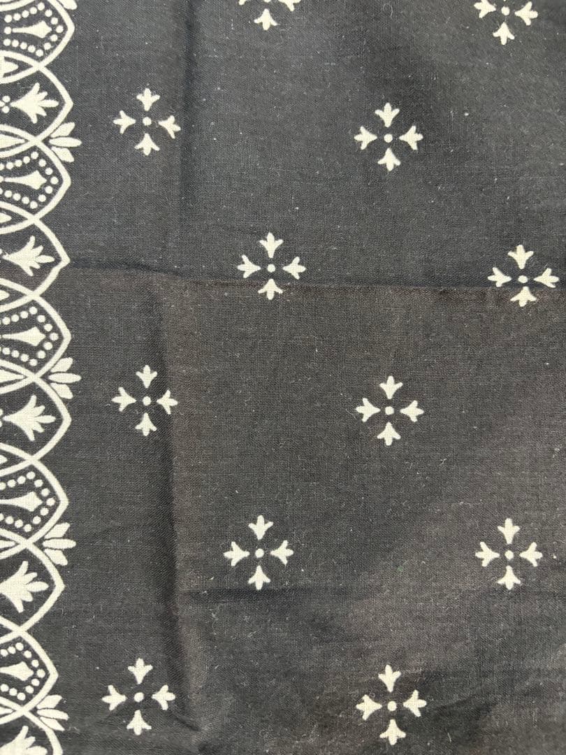 ヴィンテージバンダナ クロス柄 アイアンクロス　　60s ブラック