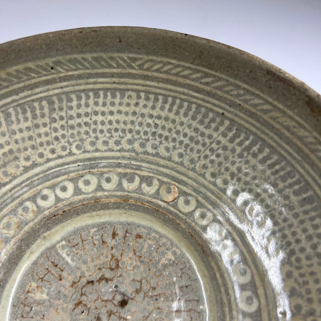 16世紀三島高麗白泥象嵌鉢　木箱付　幅約17.5㎝東Y7-0609⭐︎2Fトニサニ