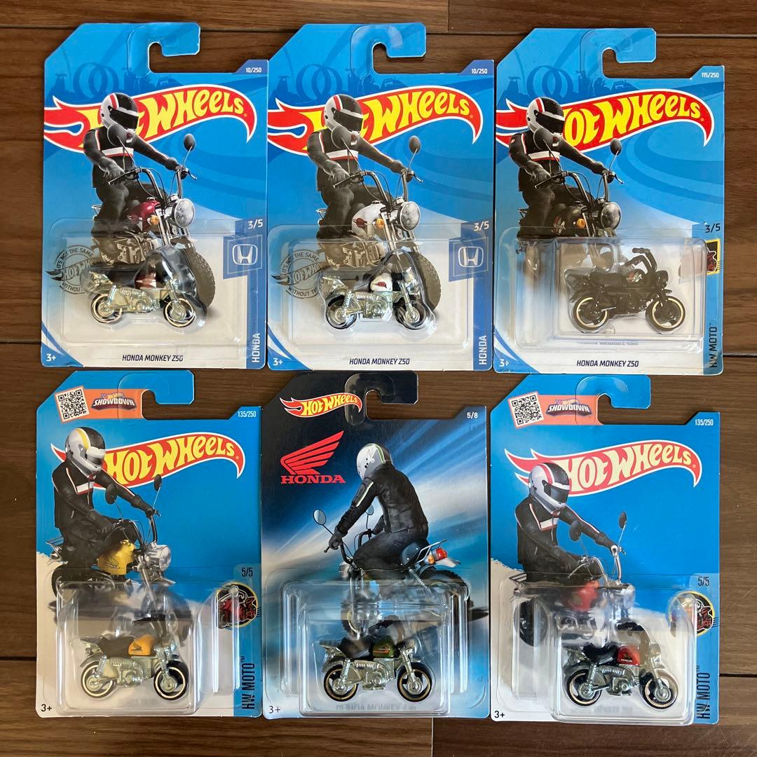 【6台セット】Hot Wheels Honda Monkey Z50コレクション