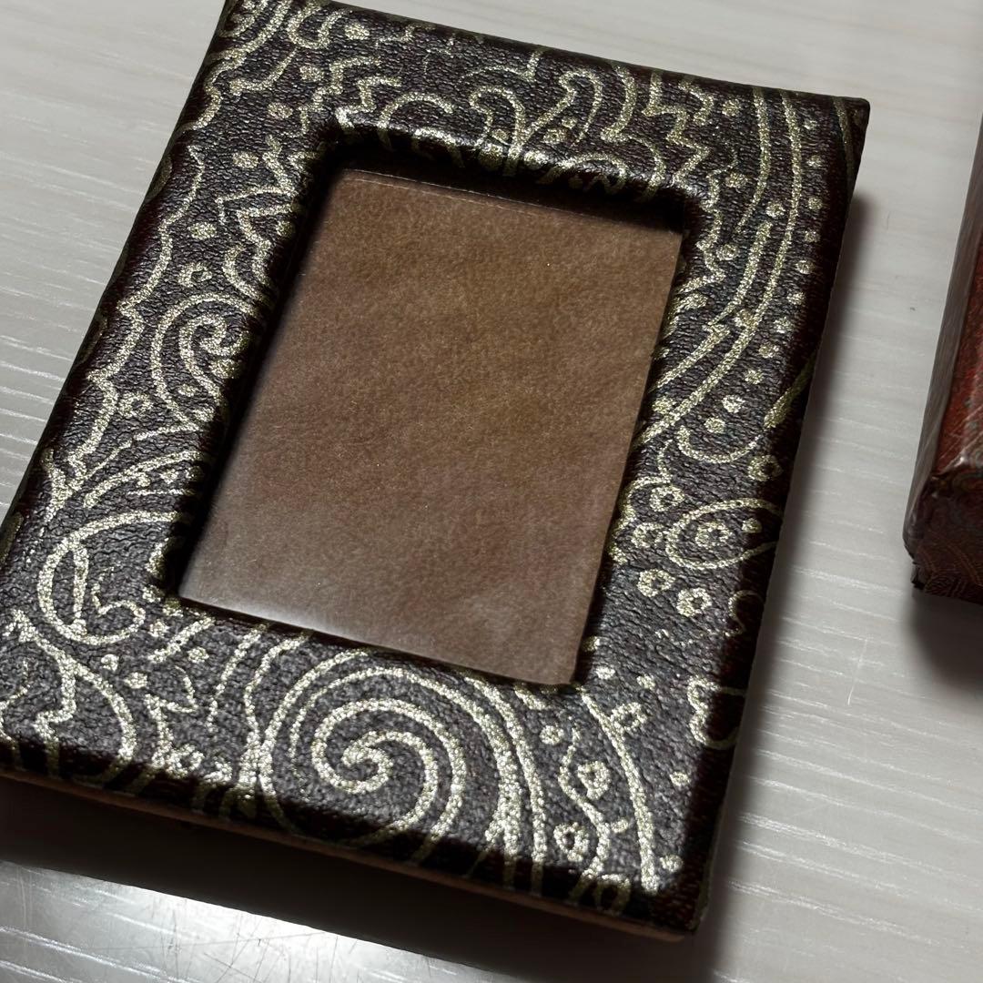 ETRO/エトロ　ペイズリー柄 写真額縁 専用ケース付き
