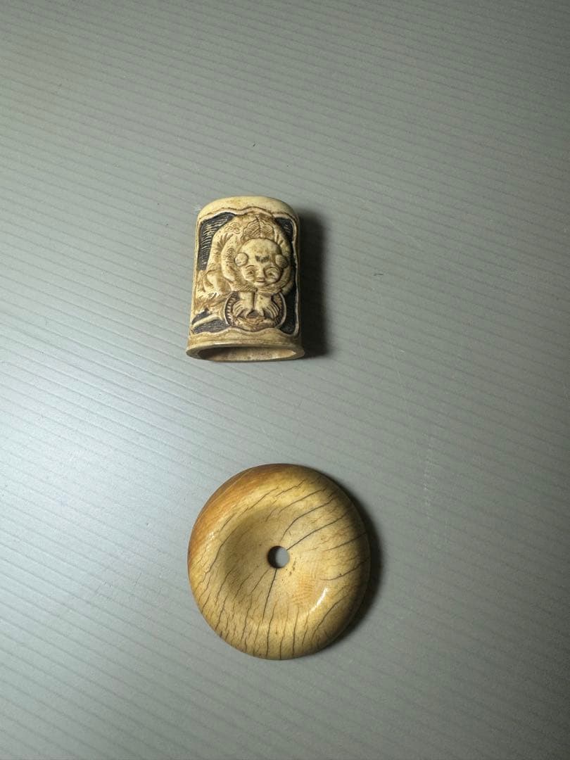 2101 時代物　根付2客　箸4本