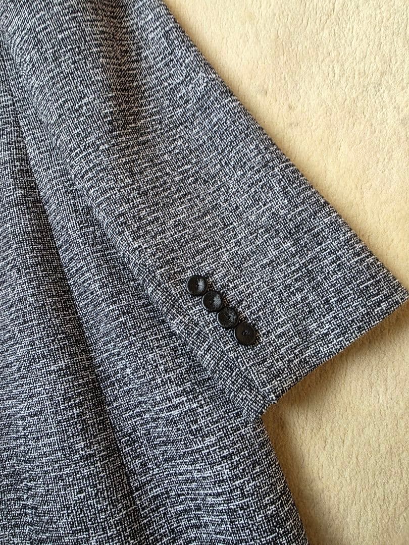 エポカ　グレー ブラック ツイード テーラードコート