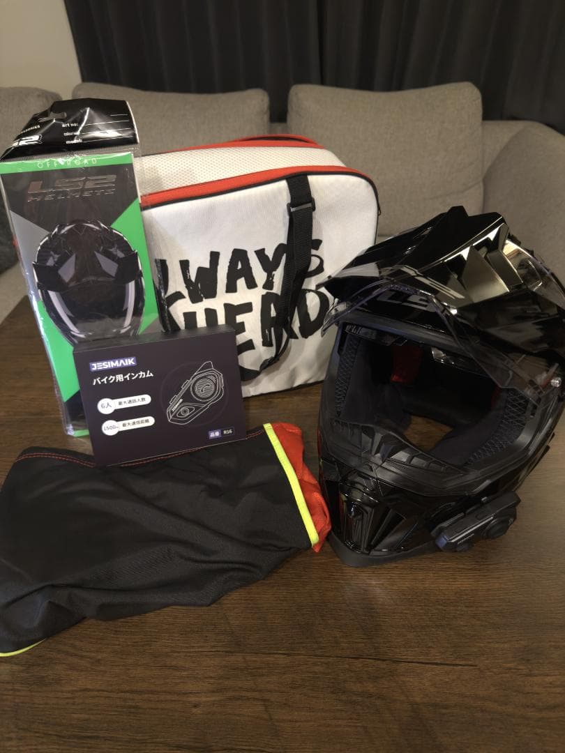 LS2 オフロード ヘルメット EXPLORER F＋インカム付