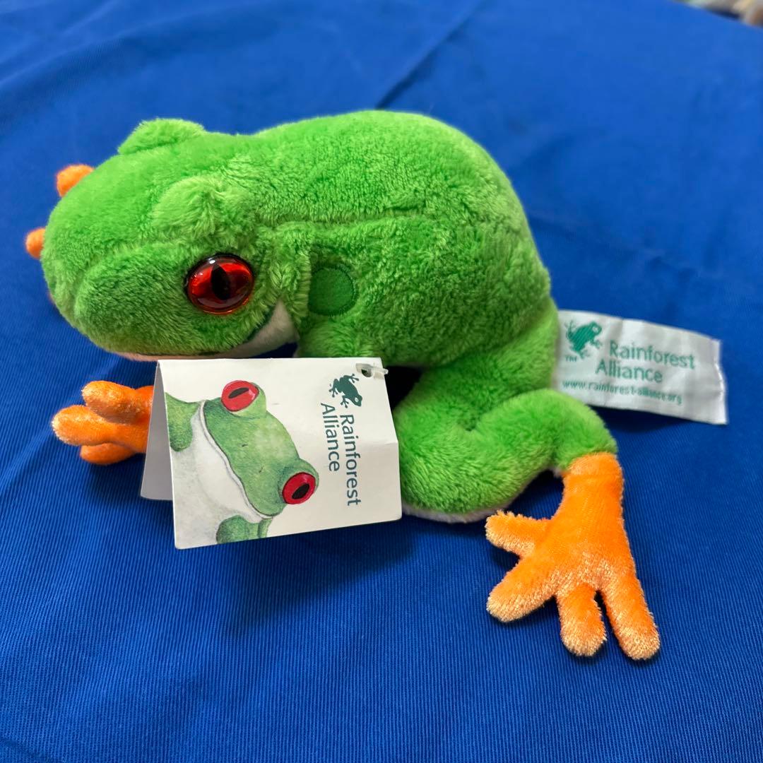 非売品レアRainforest Alliance 新品カエルのぬいぐるみ