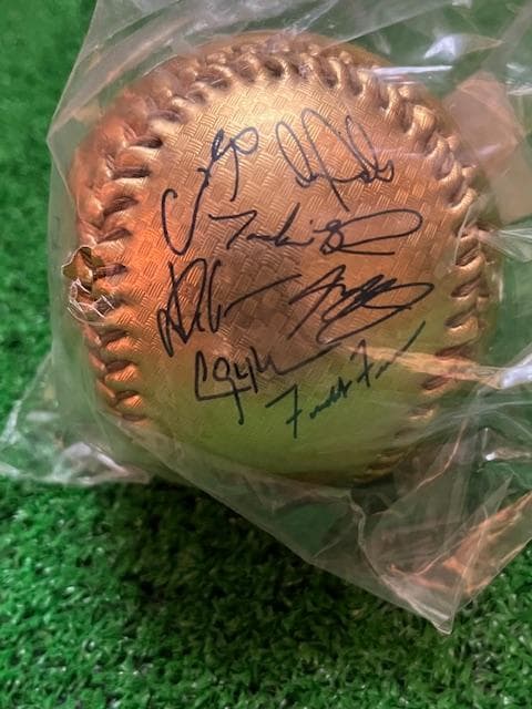 大谷翔平2025限定WSチャンピオン記念サイン入GOLDボールローリング社製