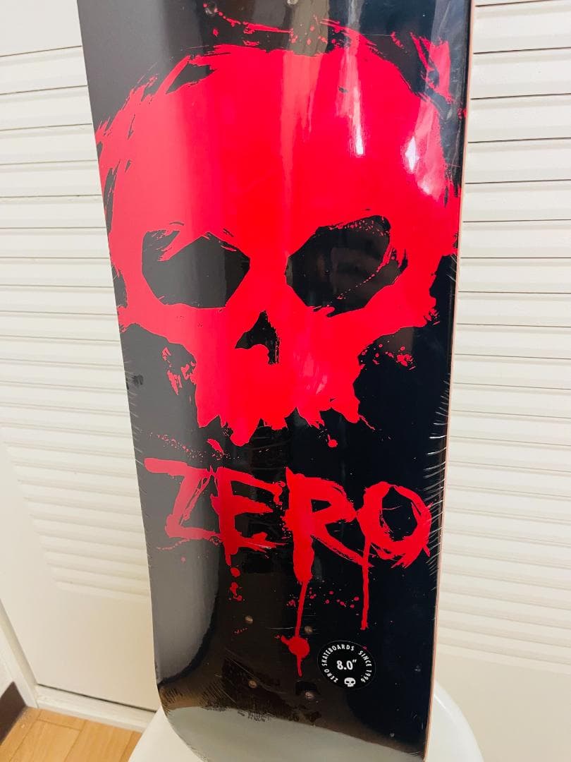 台湾製無地黒デッキテープ付き　ZERO ゼロ スケートボードデッキ　8.0