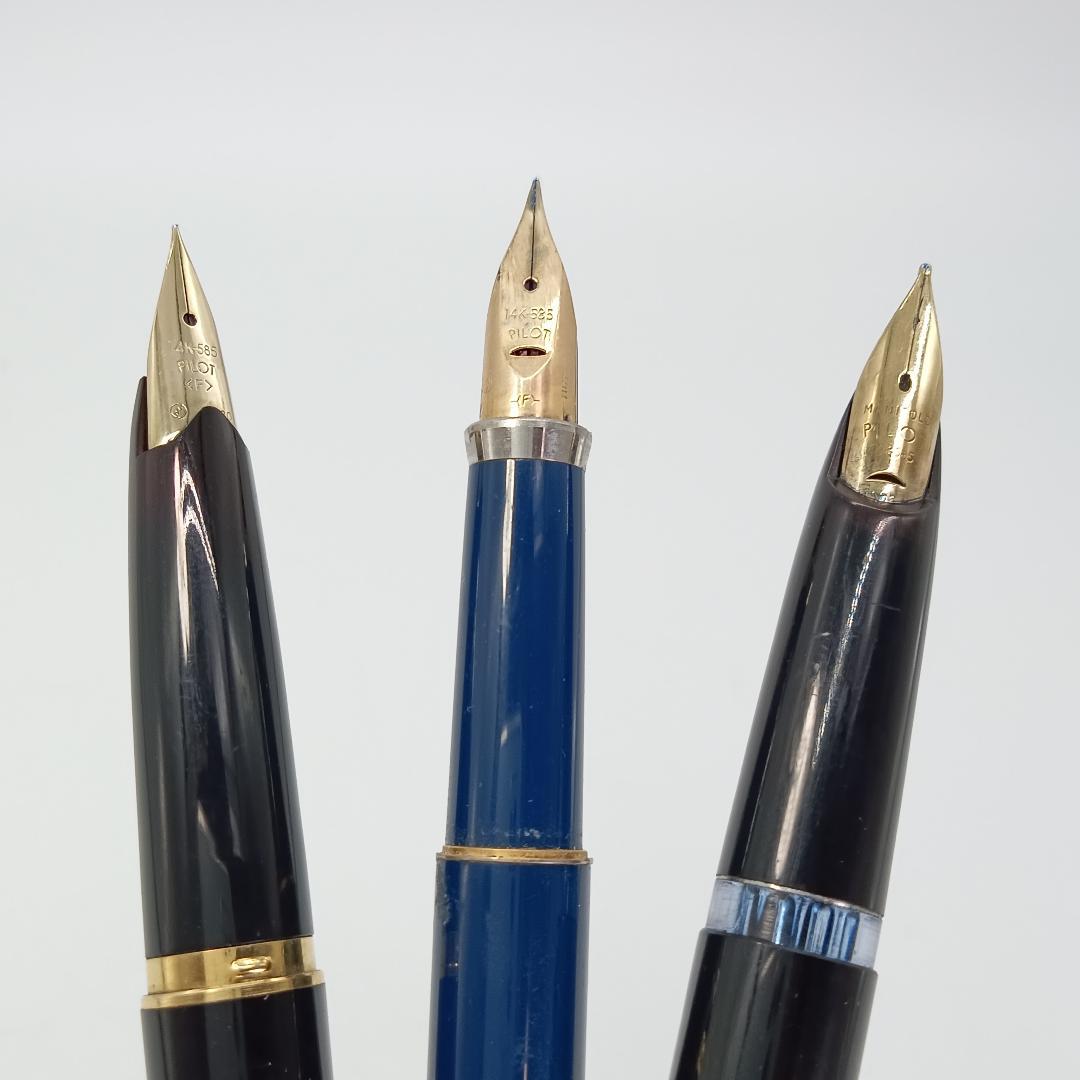 パイロット 万年筆 3本まとめ 14金 エリート E-200 オンディーヌ