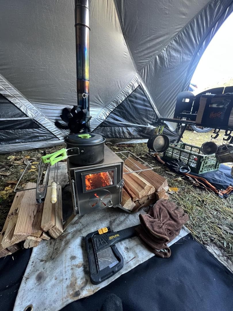 clubito 薪ストーブ 3面ガラスモデル 軽量304ステンレス製