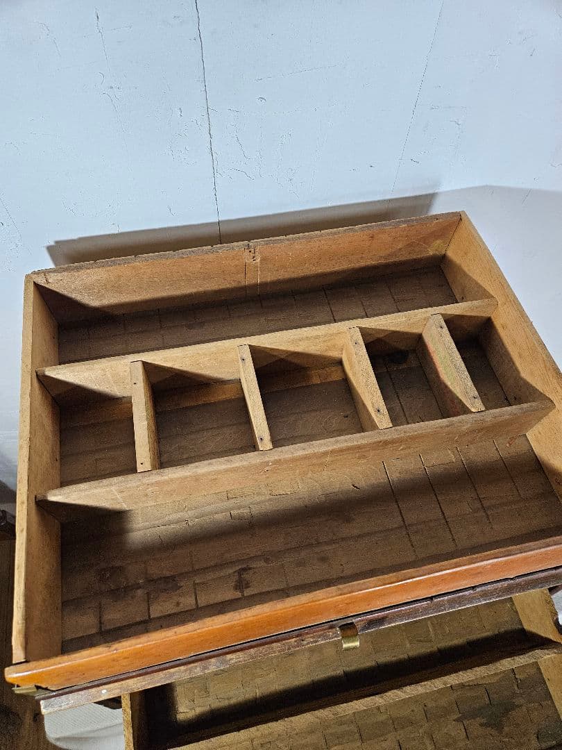 USAアンティーク BELENNS'S SILK 古いスレッドキャビネット 木製