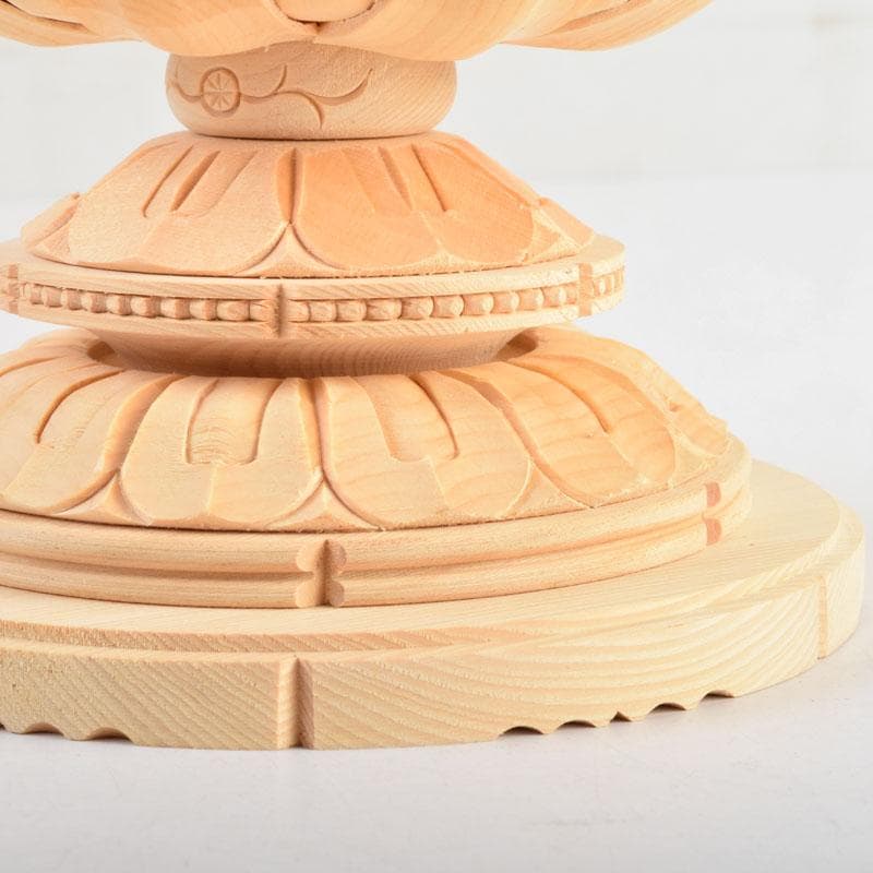 仏教美術　桧彫刻　釈迦如来座像　仏像　蓮華台　C　8855