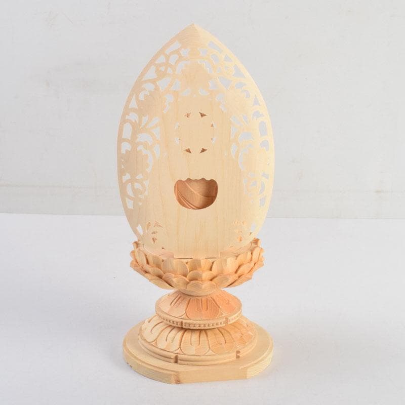 仏教美術　桧彫刻　釈迦如来座像　仏像　蓮華台　C　8855