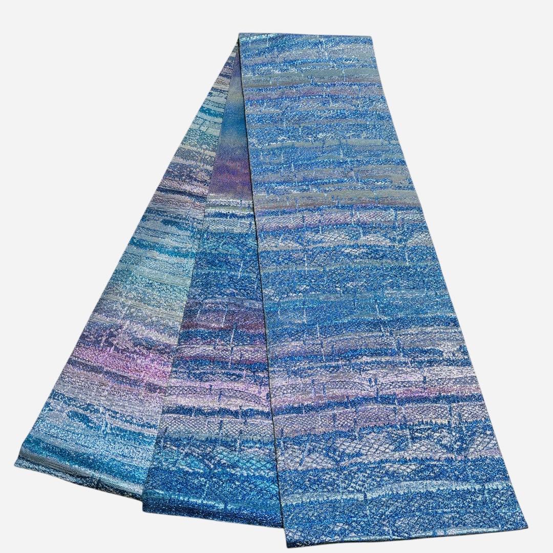 A 204美品袋帯 六通柄 織の宝石佐波理綴　実新特許確定済 志摩半岛定