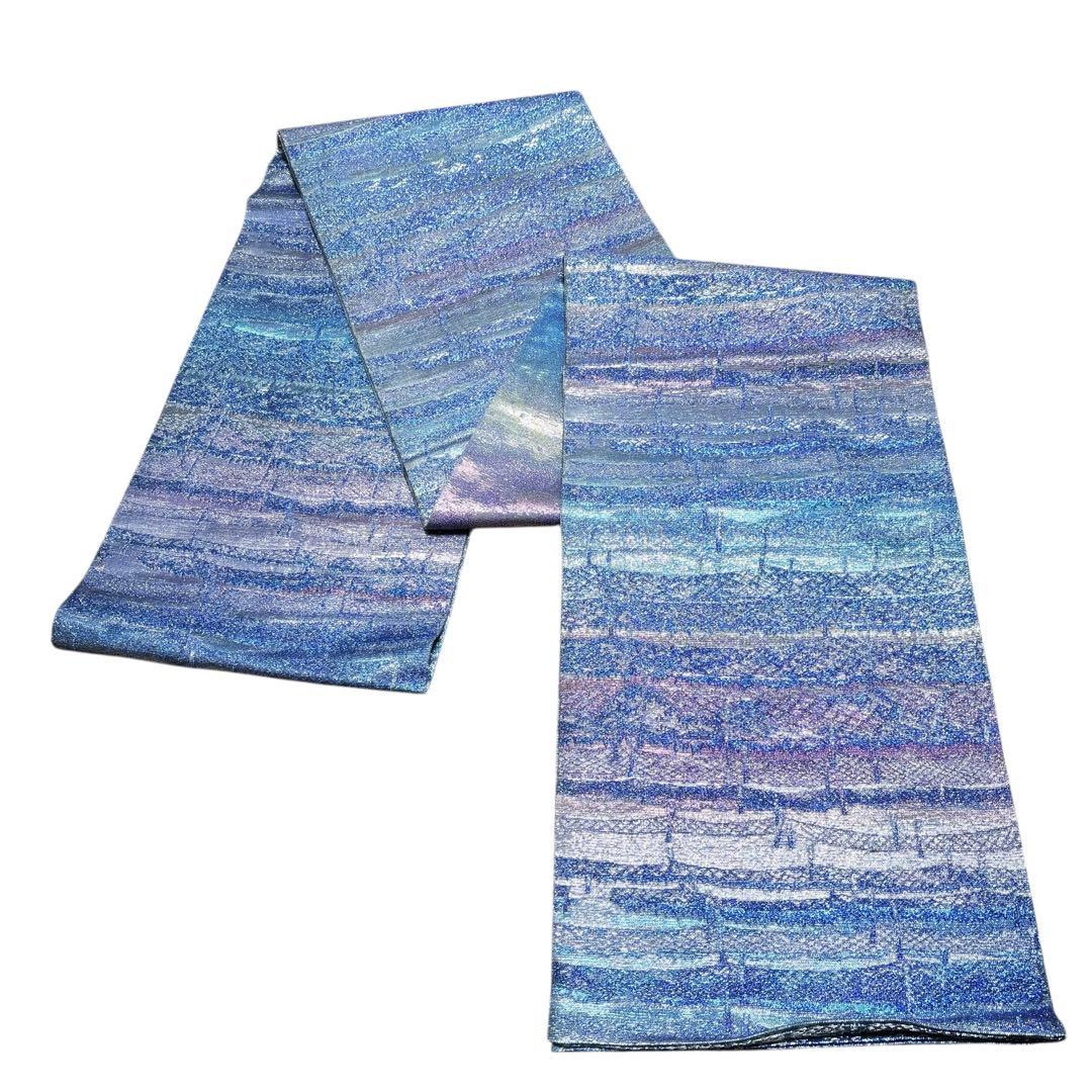 A 204美品袋帯 六通柄 織の宝石佐波理綴　実新特許確定済 志摩半岛定