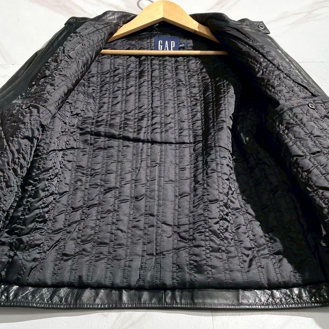 【希少】オールドギャップ カウレザー ライダースジャケット シングル ブラック