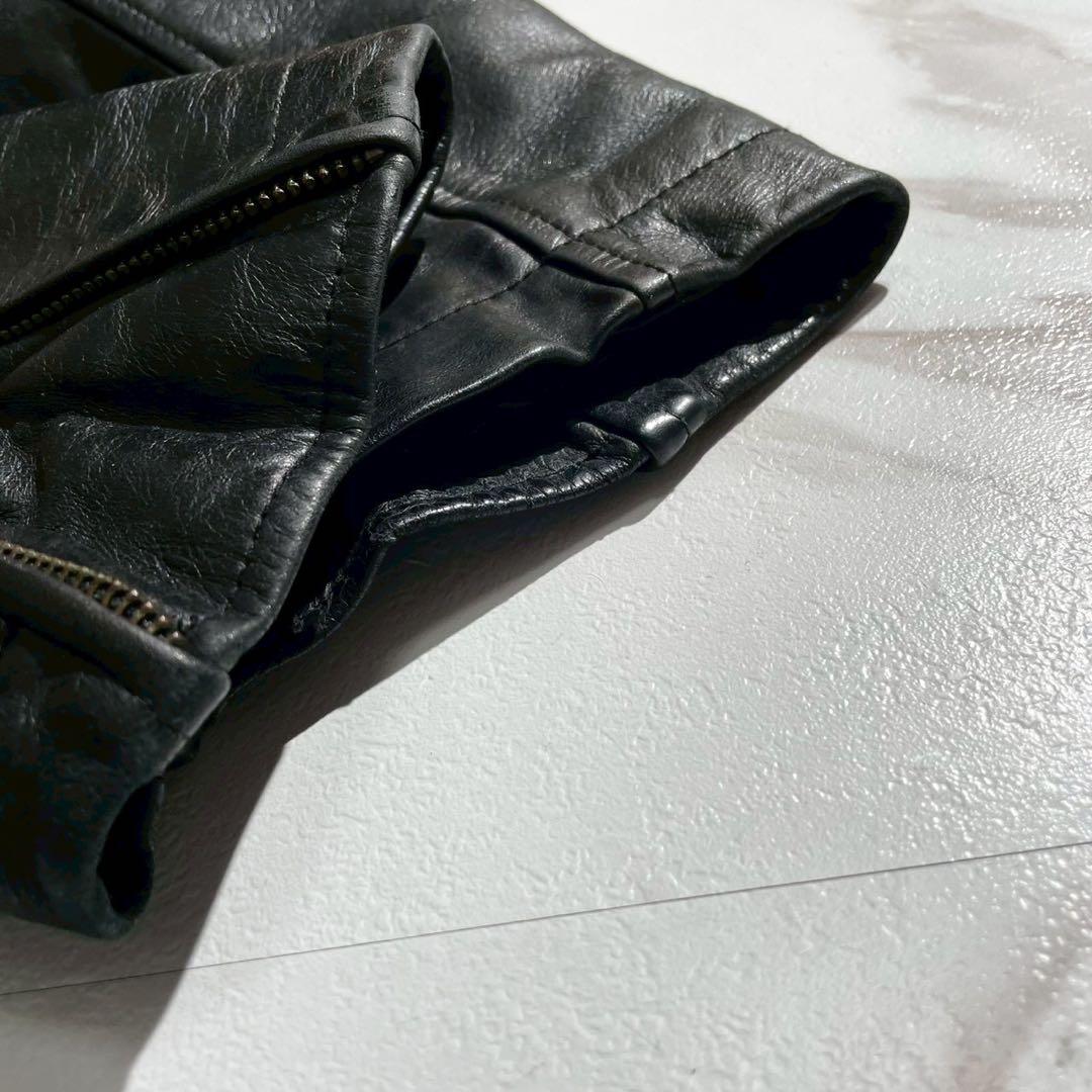 【希少】オールドギャップ カウレザー ライダースジャケット シングル ブラック